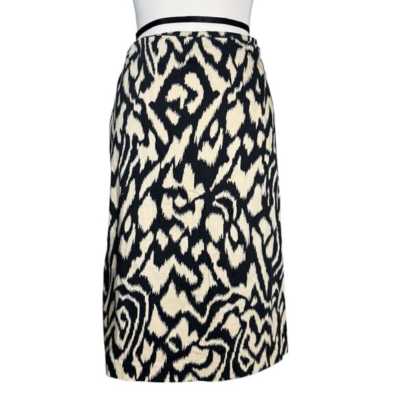Larry Levine Zebra Print Cotton Stretch Pencil Skirt Sz 12 - Picture 1 of 5